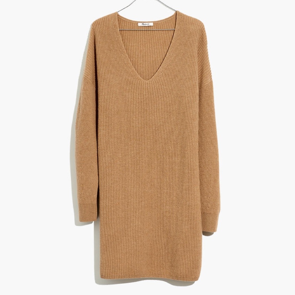 NWT Madewell Sweater Dress camel color size S